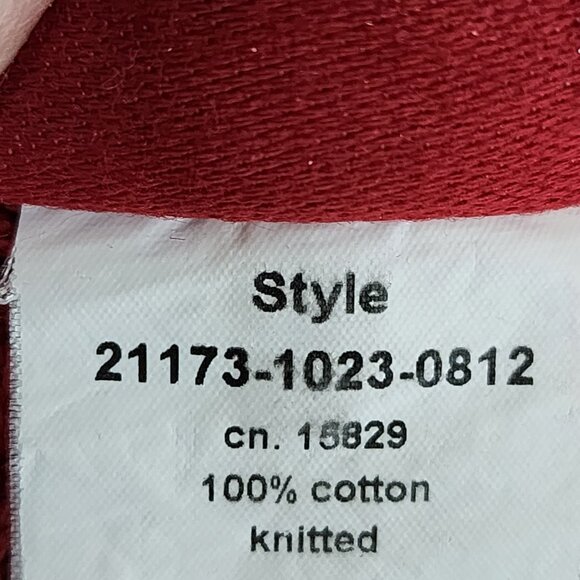 Blue Willi's Red Cotton Canvas Knit Crystal Button Blazer Jacket - Picture 7 of 7